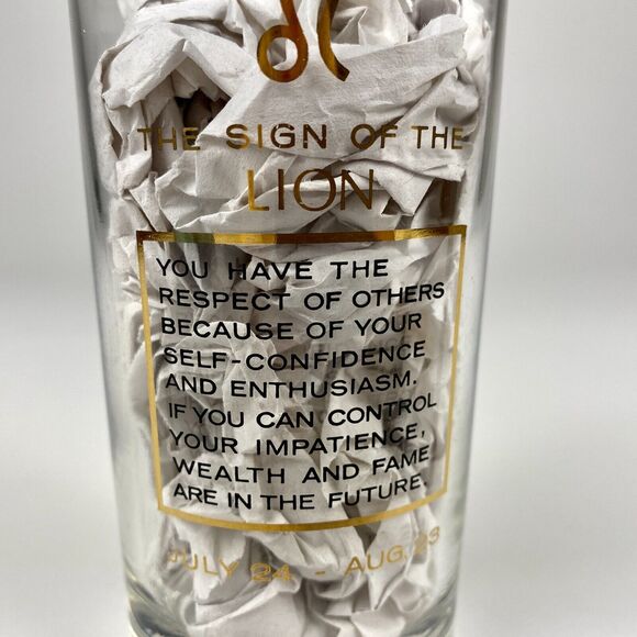 VTG MCM Anchor Hocking Zodiac Highball Tumbler Glass Leo Astrology 1960s - Picture 6 of 7